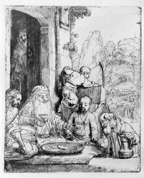 Abraão entreter os anjos, 1656